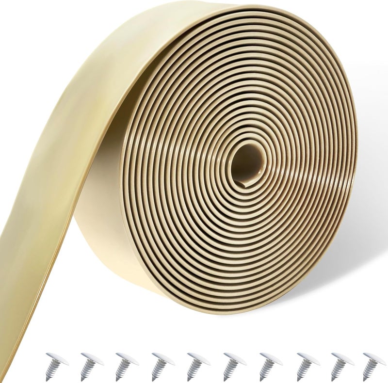 Lumpro Vinyl Straps for Patio Chair Repair Kit 2'' Wide 10 Ft Long Replacement Straps + 10 Free Rivets for Outdoor Lawn Furniture Chaise Lounge Repair (Driftwood) - Image 1